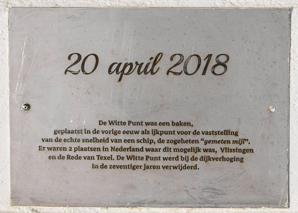 Plaquette op de Witte Punt